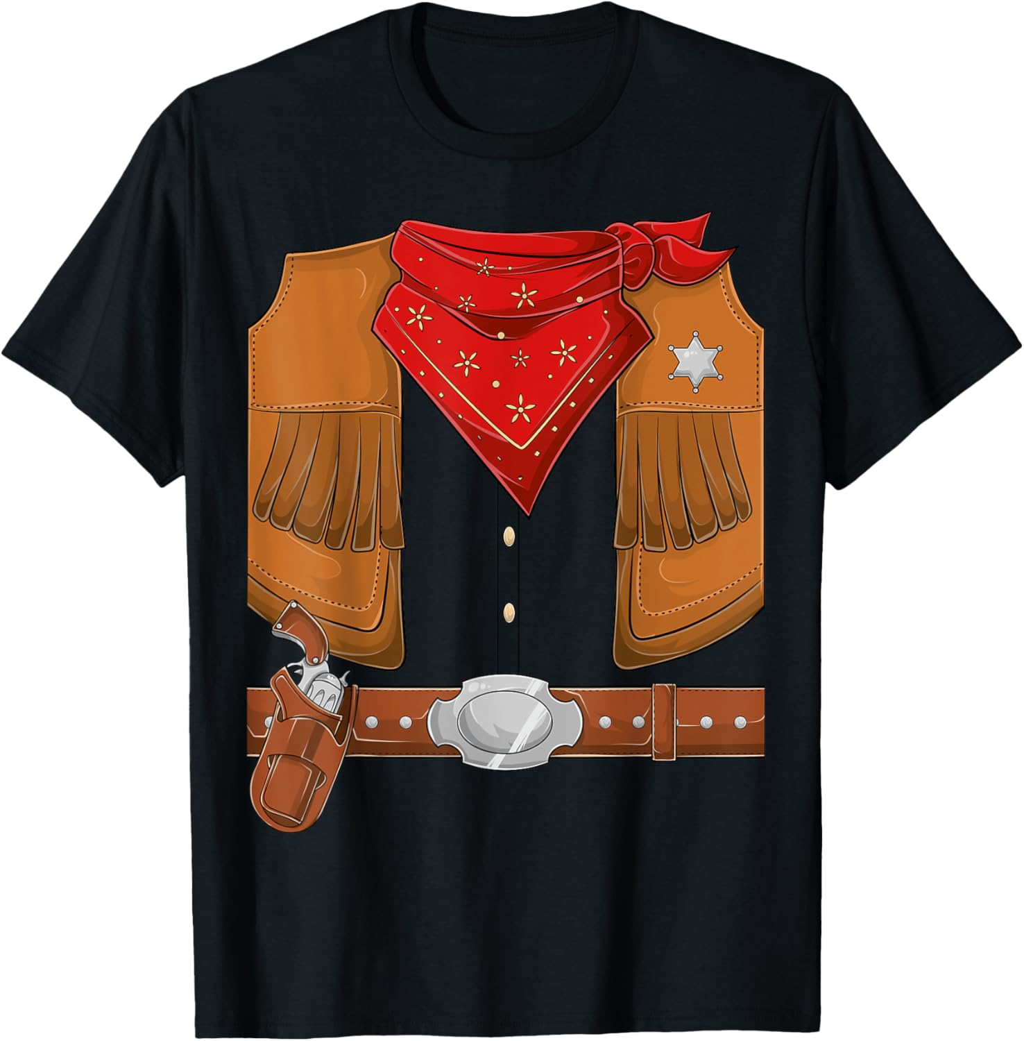 Cowboy Halloween Costume Men Women Kids Cowboy sherif T-Shirt